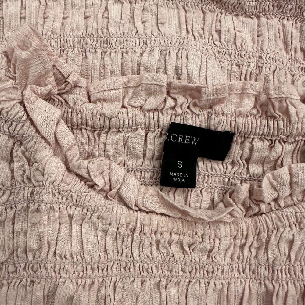 J Crew Smocked Top S EUC